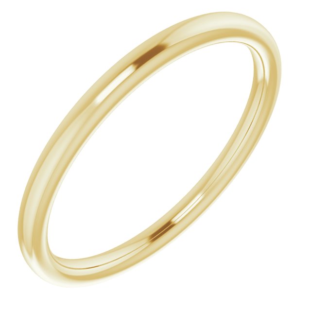 14K Round Wedding Band