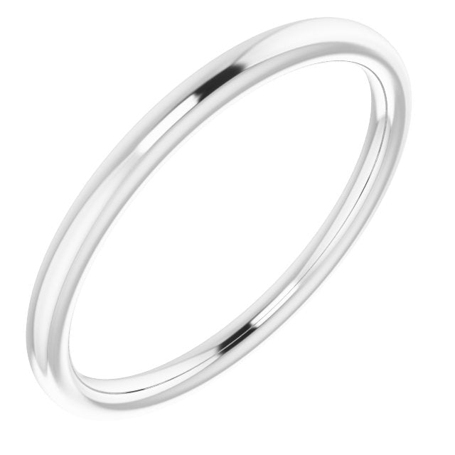 18K Round Wedding Band