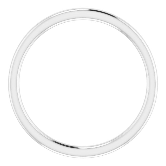 18K Round Wedding Band