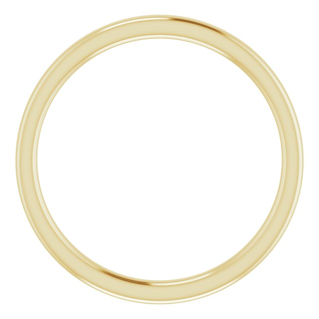 14K Round Wedding Band