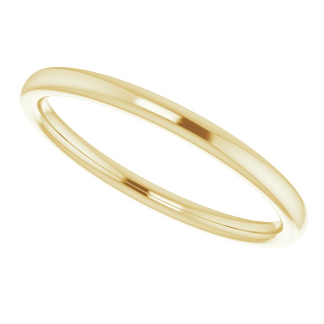 14K Round Wedding Band