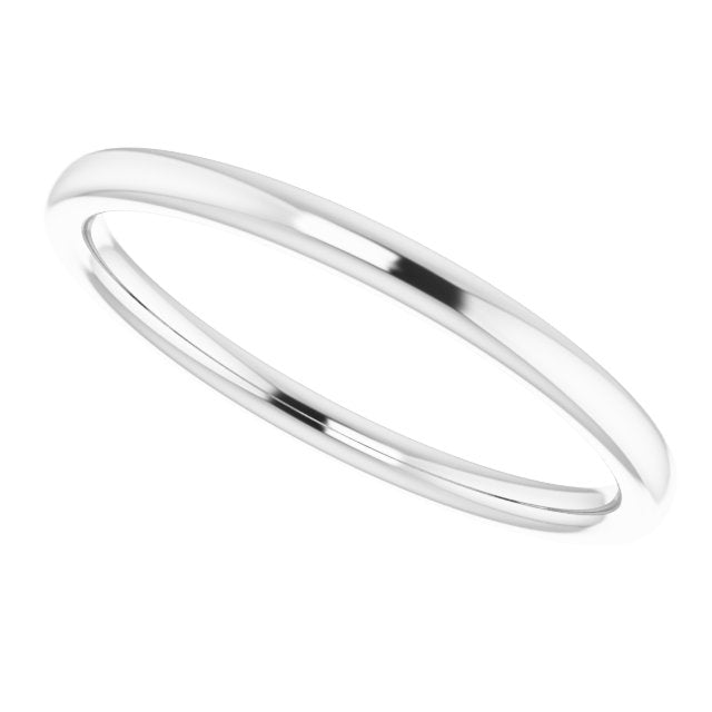 18K Round Wedding Band