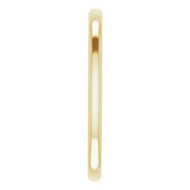 14K Round Wedding Band