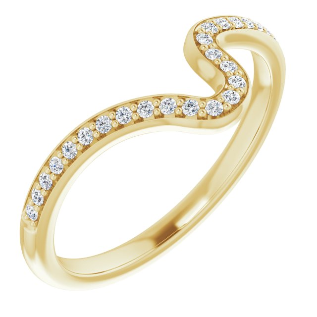 14K 1/10 CTW Natural Diamond Band for Round Ring