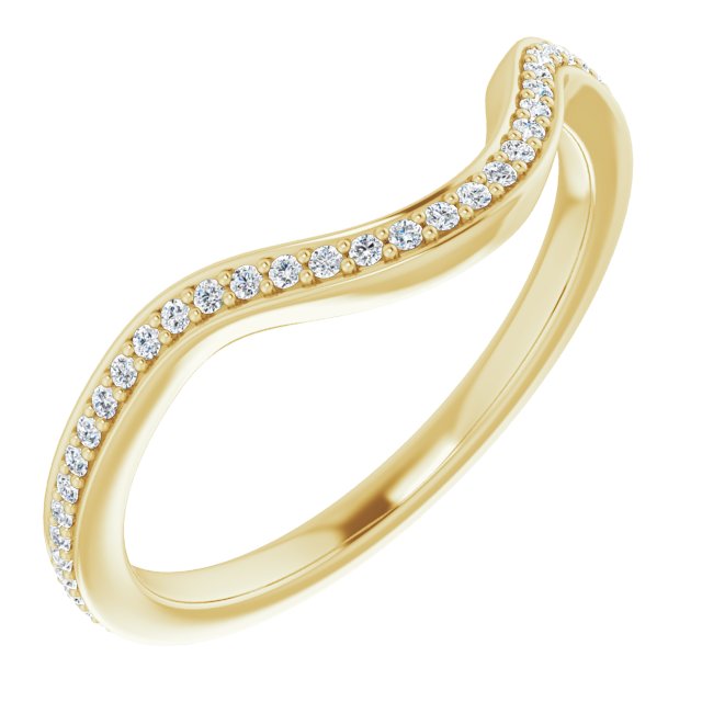 14K 1/8 CTW Diamond Band for Round Ring