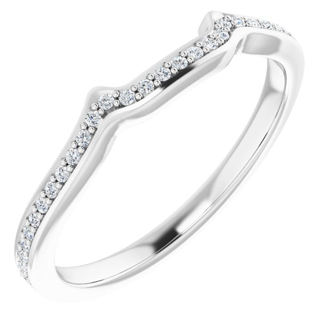 14K .08 CTW Natural Diamond Band for Square Ring