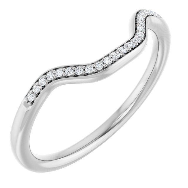 14K .06 CTW Diamond Band for Emerald Ring
