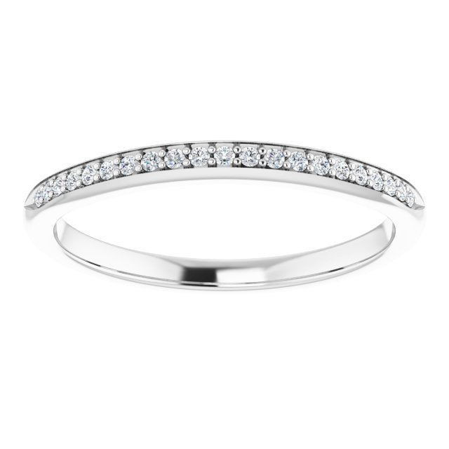 14K 1/10 CTW Diamond Band for Round Ring