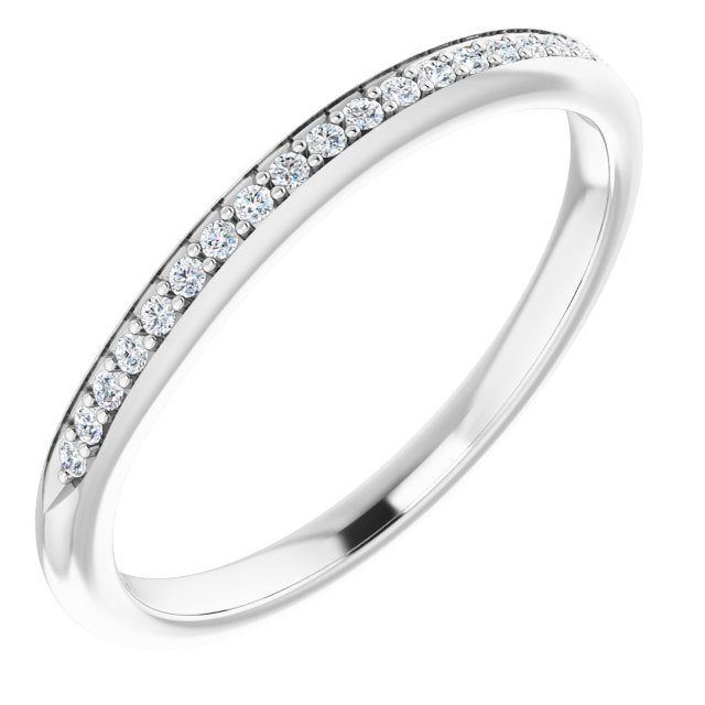14K 1/10 CTW Diamond Band for Round Ring