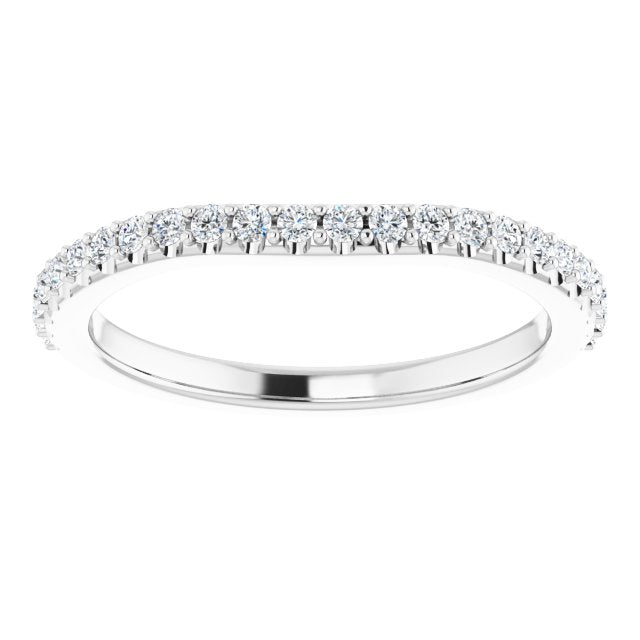 14K White 1/4 CTW Diamond Band