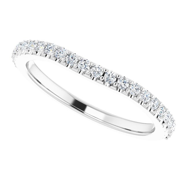 14K White 1/4 CTW Diamond Band