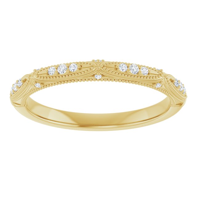 14K Yellow .07 CTW Diamond Band