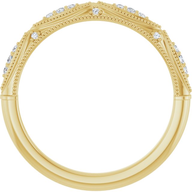 14K Yellow .07 CTW Diamond Band