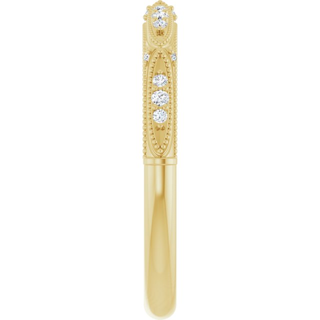 14K Yellow .07 CTW Diamond Band