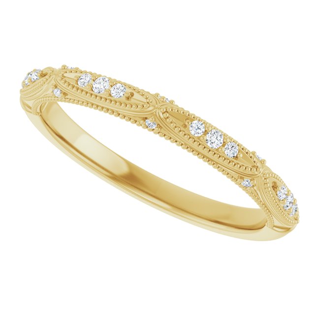 14K Yellow .07 CTW Diamond Band