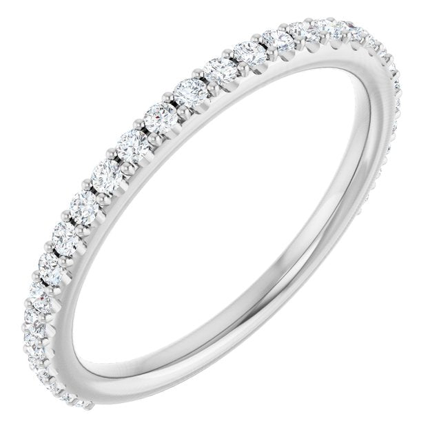 14K White 1/3 CTW Diamond Band