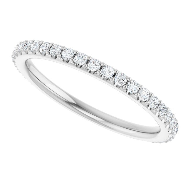 14K White 1/3 CTW Diamond Band