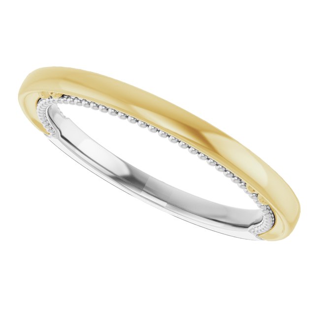 14K White & Yellow Band