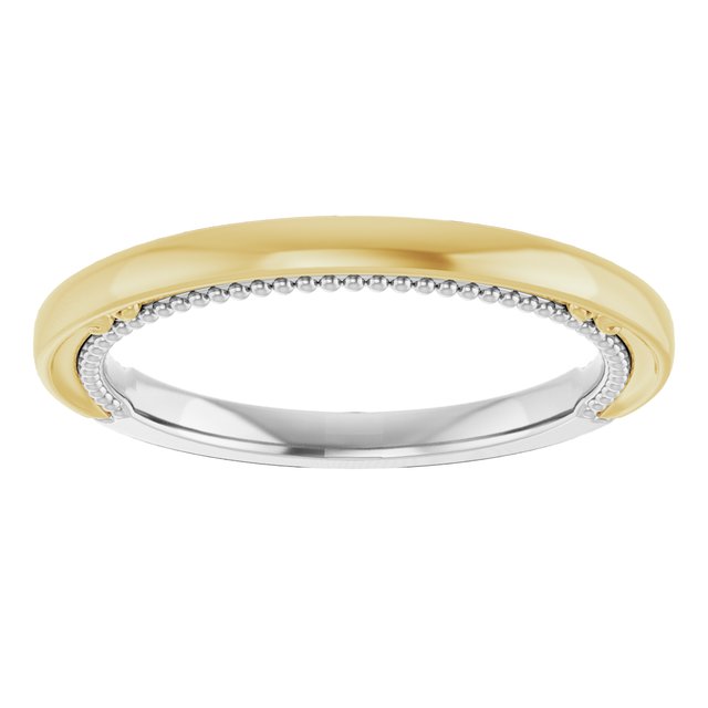 14K White & Yellow Band
