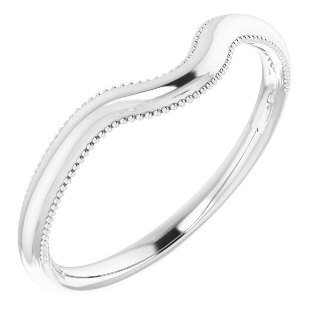14K Wedding Band for Oval Ring