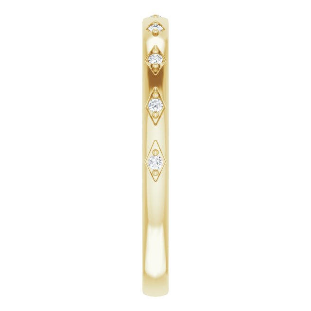 14K Yellow .05 CTW Natural Diamond Band Mounting