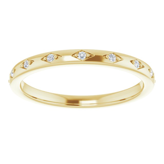 14K Yellow .05 CTW Natural Diamond Band Mounting