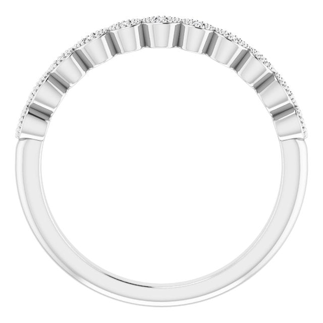 14K .05 CTW Natural Diamond Band for Oval Ring