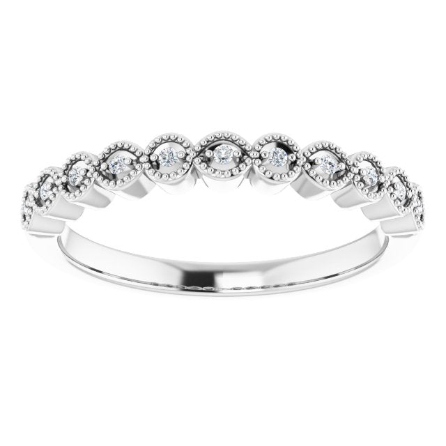 14K .05 CTW Natural Diamond Band for Oval Ring