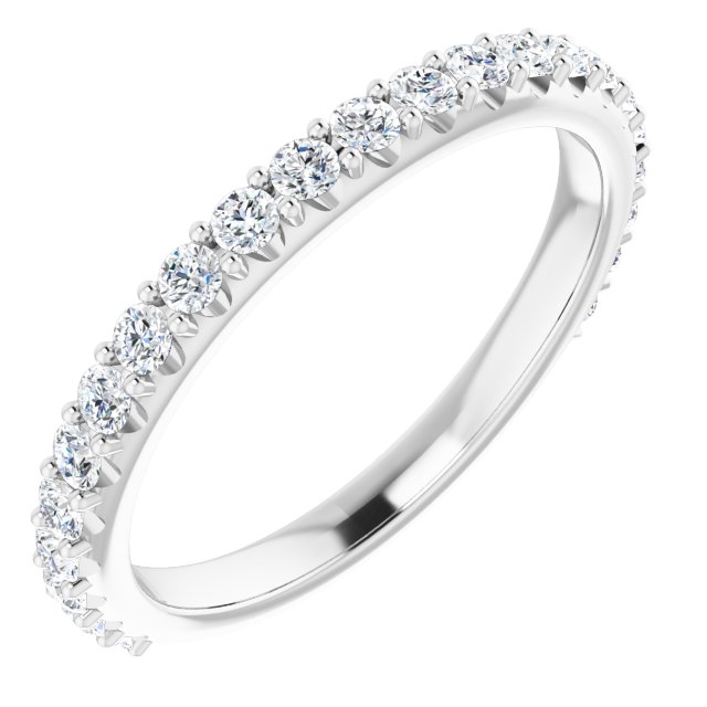 14K 1/2 CTW Natural Diamond Band for Oval Ring
