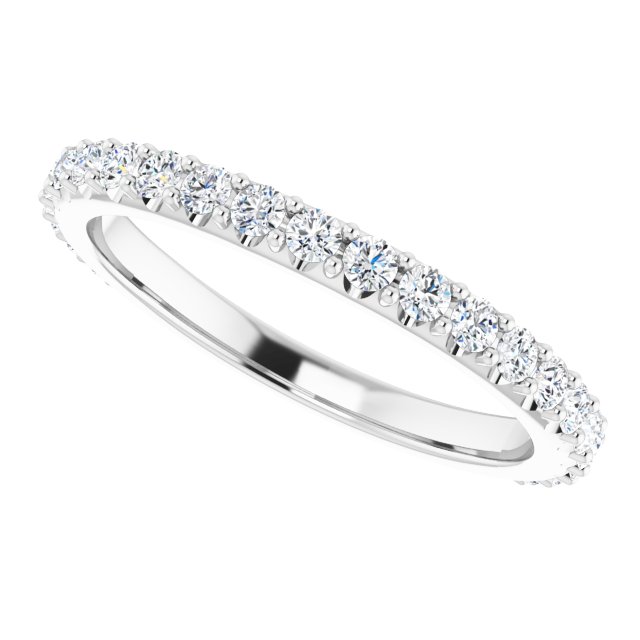 14K 1/2 CTW Natural Diamond Band for Oval Ring
