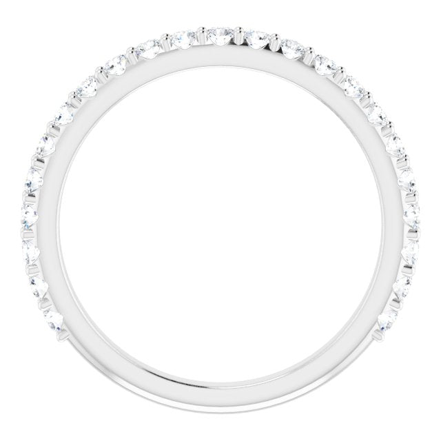14K 1/2 CTW Natural Diamond Band for Oval Ring