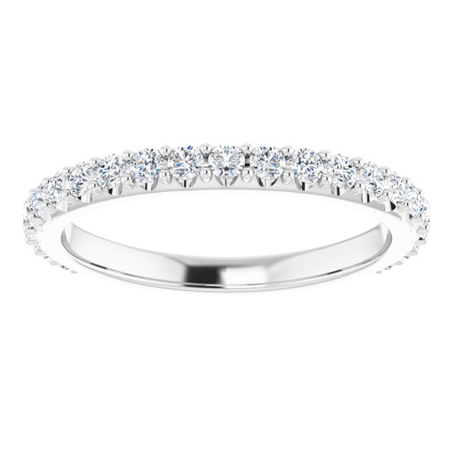 14K 1/2 CTW Natural Diamond Band for Oval Ring