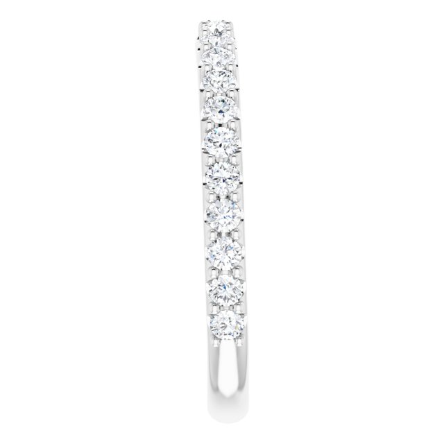 14K 1/2 CTW Natural Diamond Band for Oval Ring