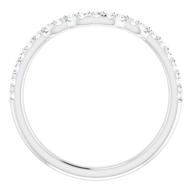 Platinum 1/4 CTW Natural Diamond Band
