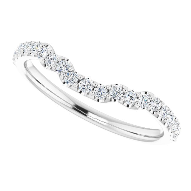 Platinum 1/4 CTW Natural Diamond Band