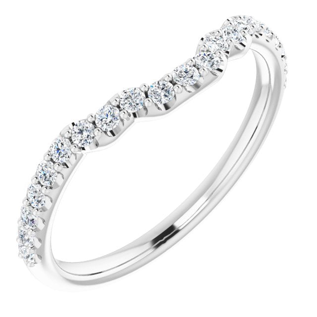 Platinum 1/4 CTW Natural Diamond Band