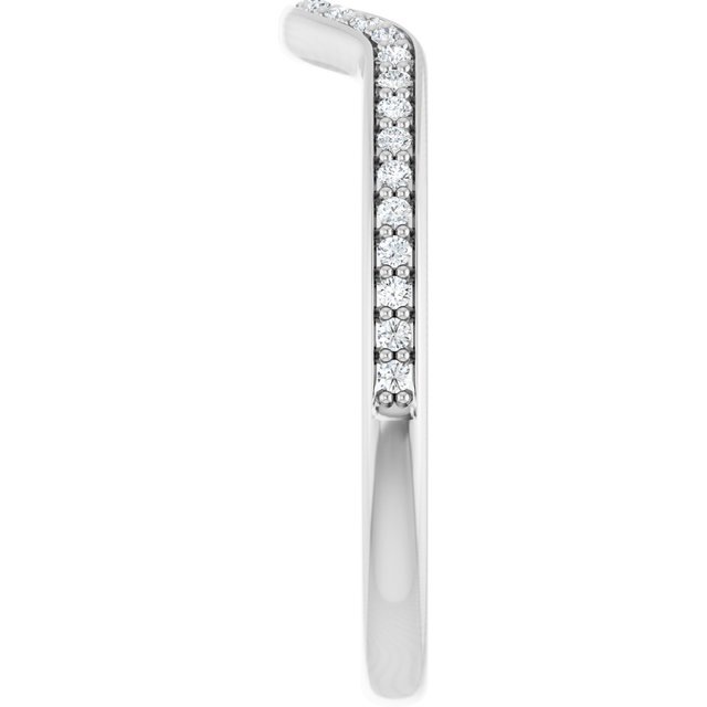 14K 1/8 CTW Diamond Band for Oval Ring