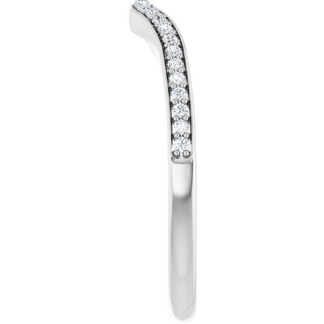 14K 1/10 CTW Natural Diamond Band for Emerald Ring