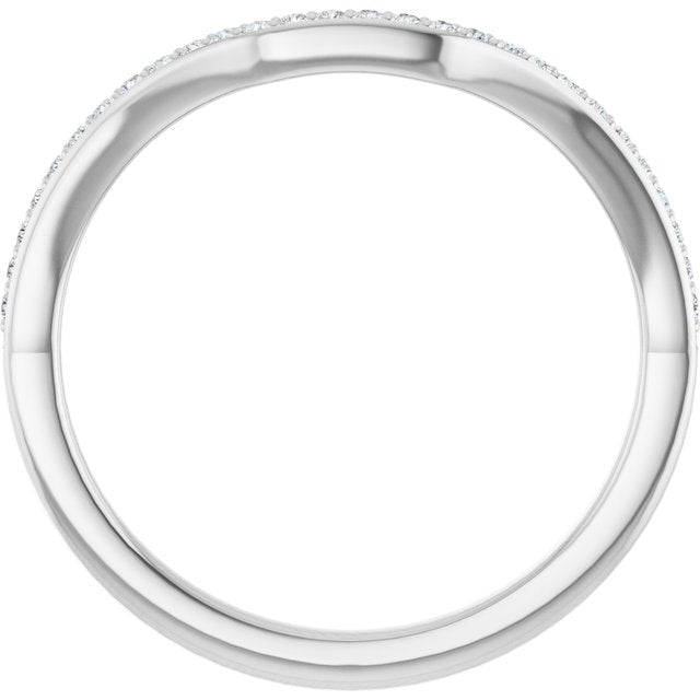 14K 1/10 CTW Natural Diamond Band for Emerald Ring