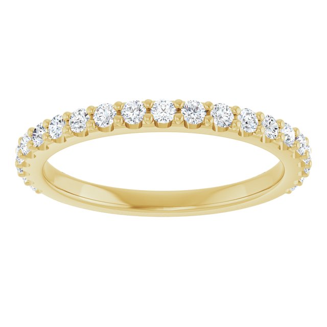 14K 3/8 CTW Natural Diamond Band for Cushion Ring