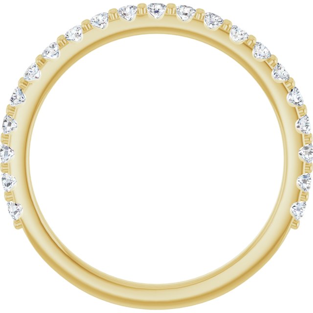 14K 3/8 CTW Natural Diamond Band for Cushion Ring