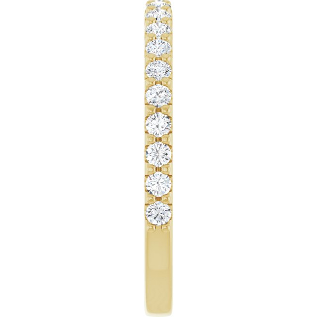14K 3/8 CTW Natural Diamond Band for Cushion Ring
