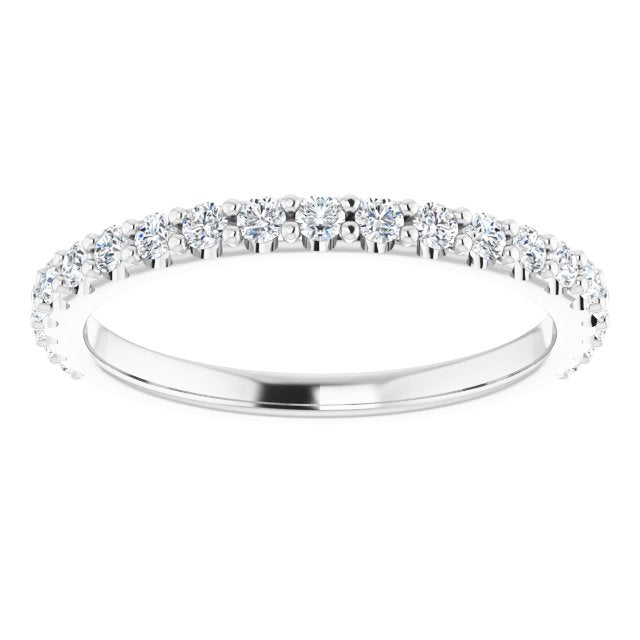 14K 3/8 CTW Natural Diamond Band for Round Ring