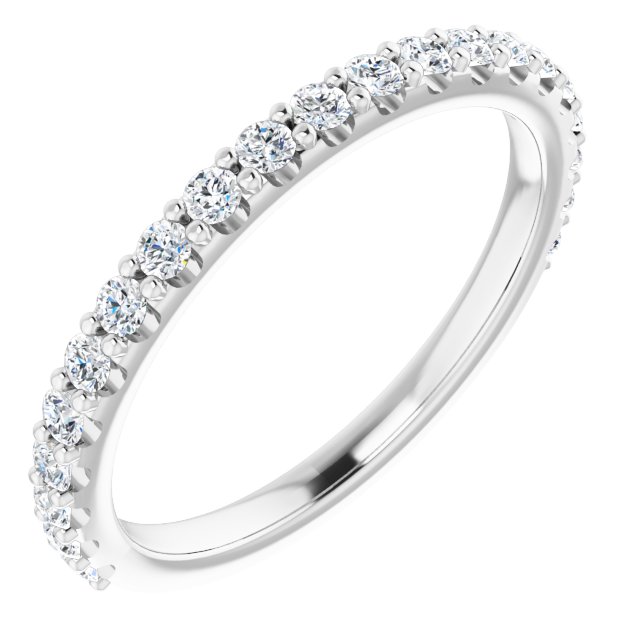 14K 3/8 CTW Natural Diamond Band for Round Ring