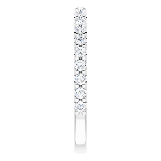 14K 3/8 CTW Natural Diamond Band for Round Ring