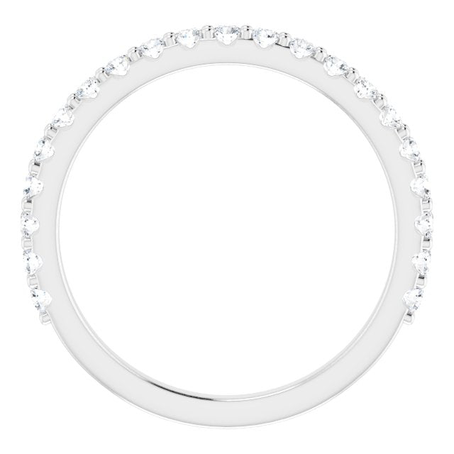 14K 3/8 CTW Natural Diamond Band for Round Ring