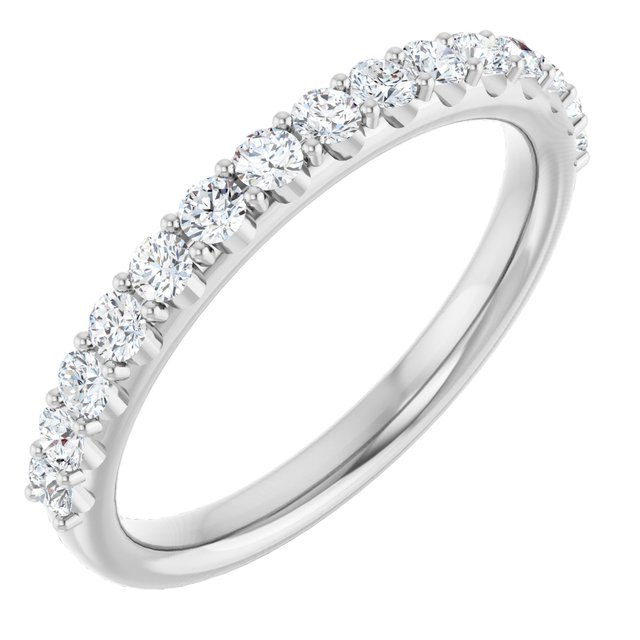 14K 3/8 CTW Natural Diamond Band for Oval Ring