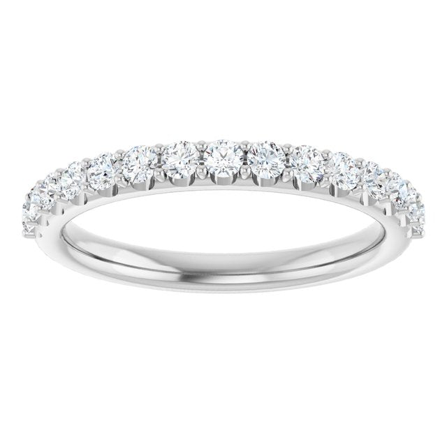 14K 3/8 CTW Natural Diamond Band for Oval Ring