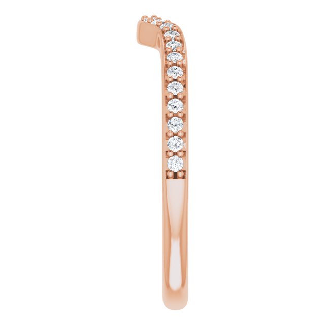 14K Rose 1/6 CTW Natural Diamond Band