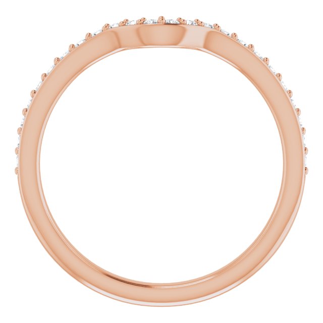14K Rose 1/6 CTW Natural Diamond Band